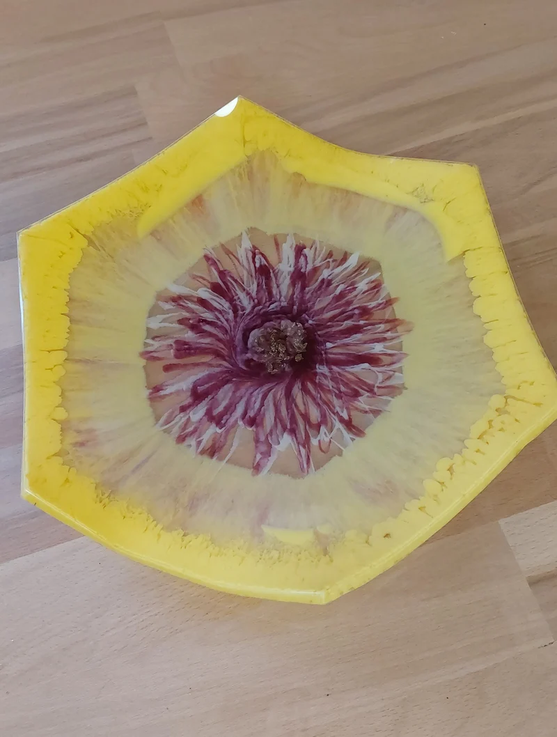 Resin Schale Hexagon