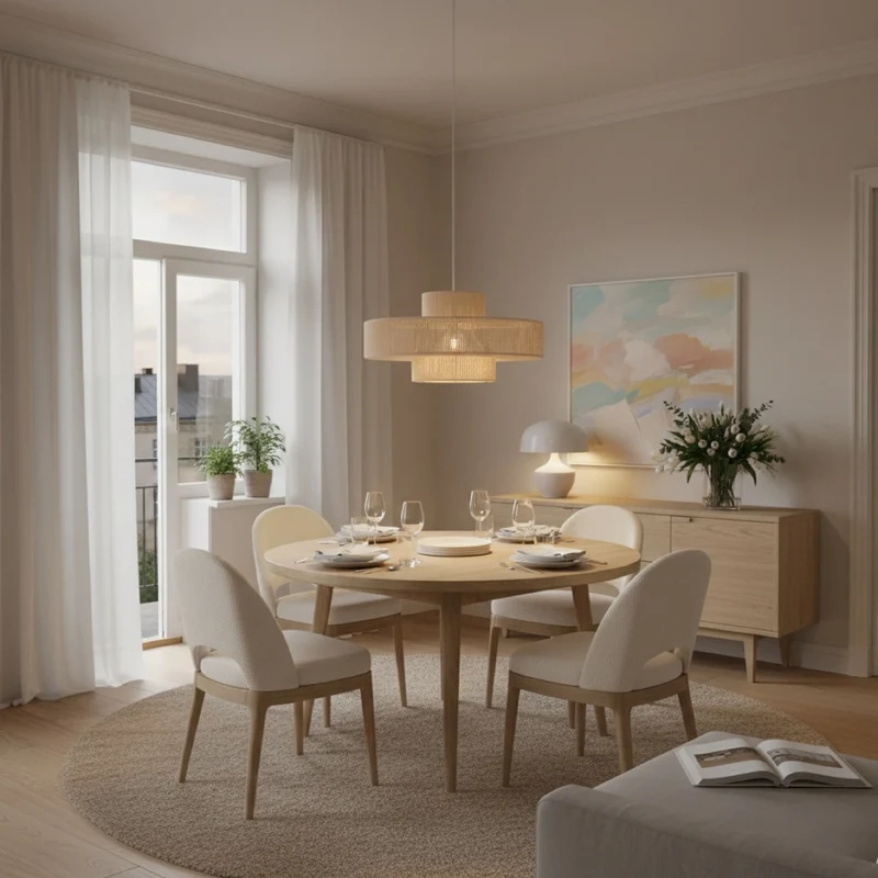 Japandi Pendelleuchte Beige ALMA