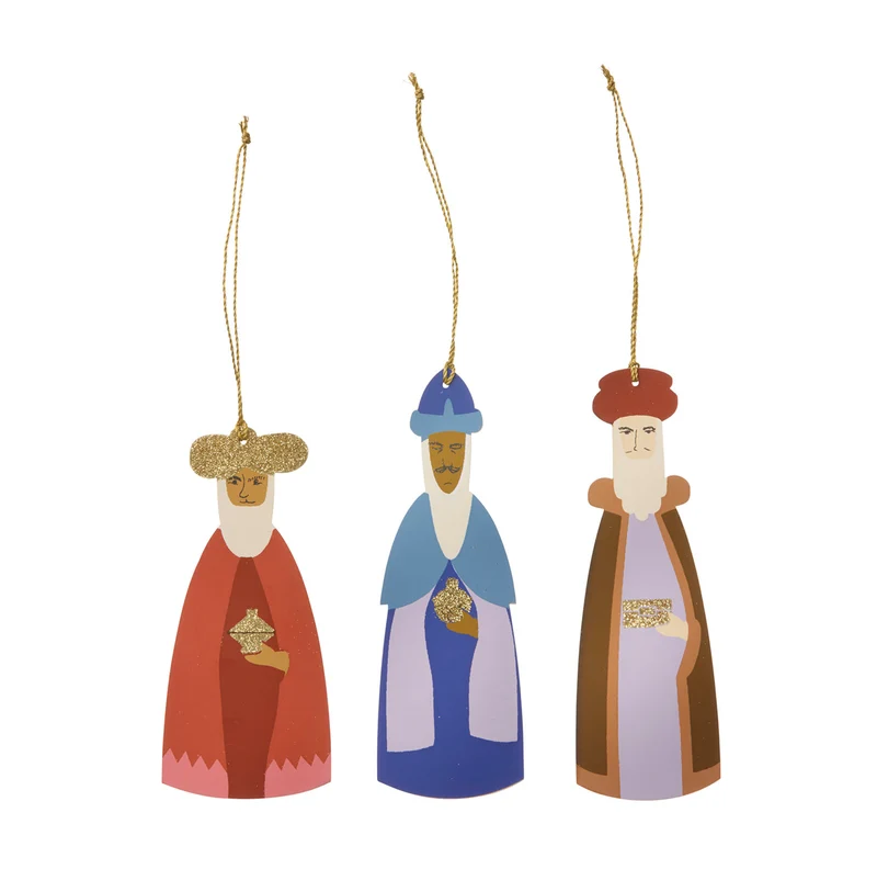 Weihnachtsanhänger Set „Heilige Drei Könige“ aus Papier – von Bungalow