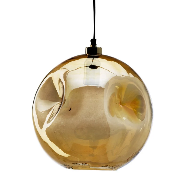 Glas Hängelampe Gold Bubella
