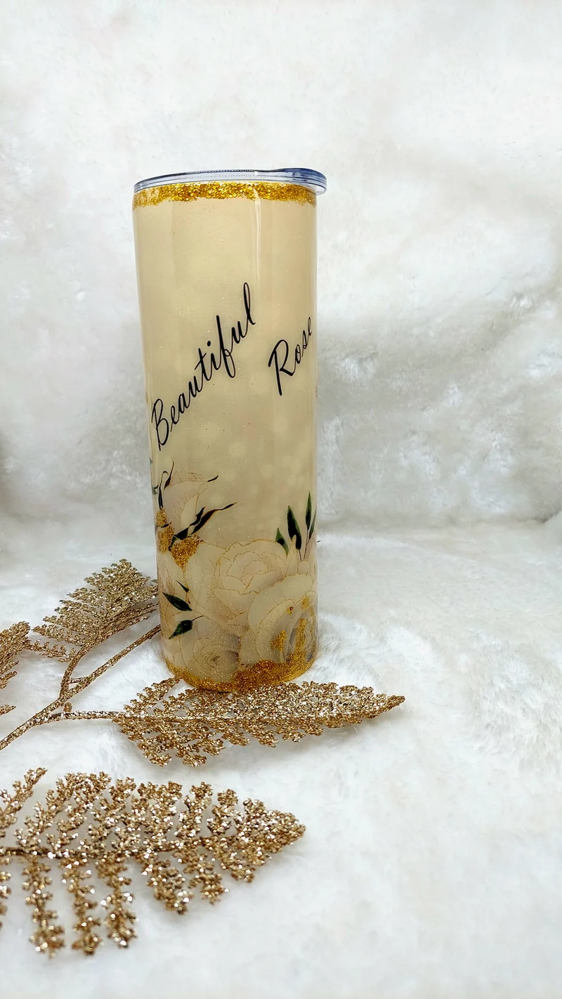 Tumbler Trinkbecher Rosen Beautiful