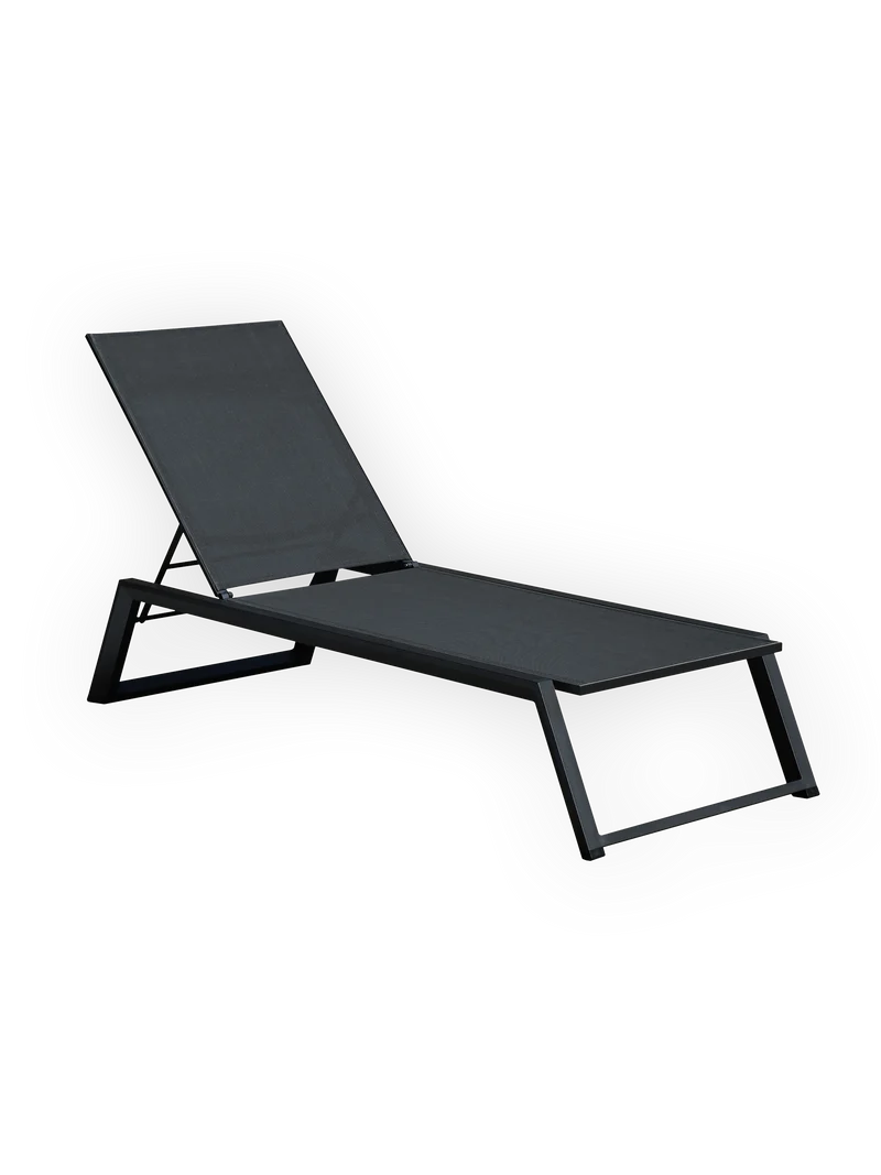 Sonnenliege Atlantik, Aluminium - schwarz