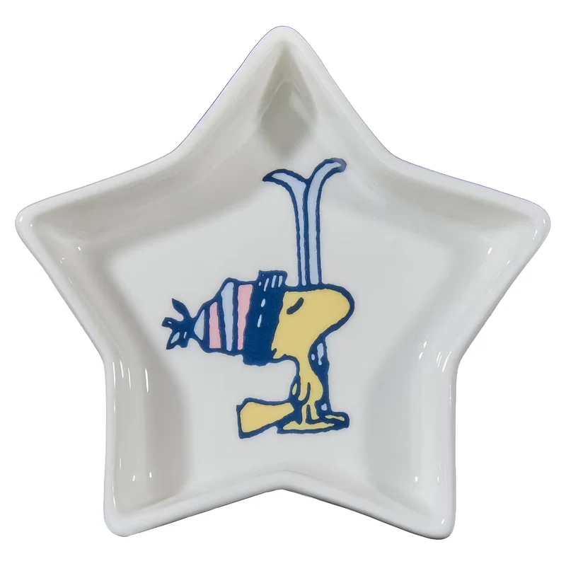 PEANUTS Schmuckteller Stern Woodstock Ski