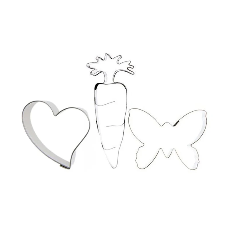 Ausstecherle – Herz, Möhre und Schmetterling
