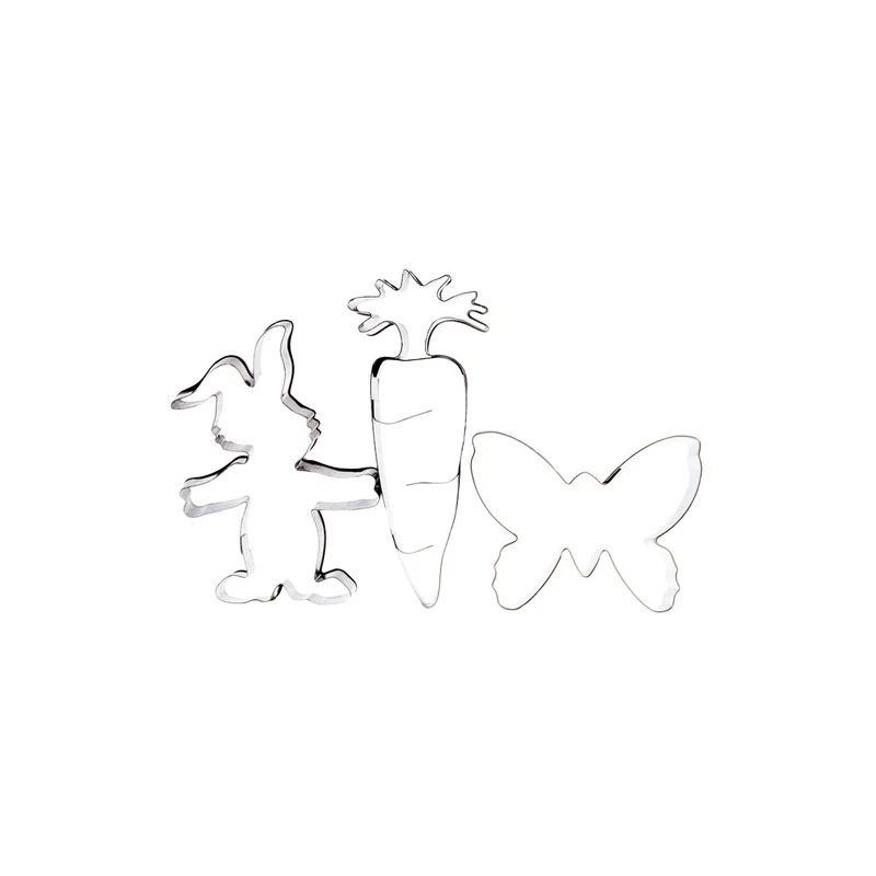 Ausstecherle – Hase, Möhre und Schmetterling