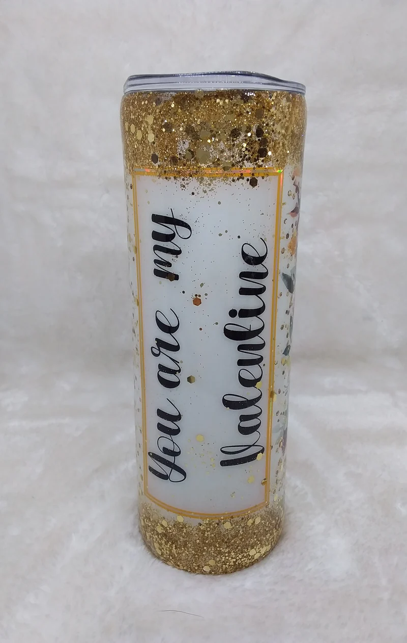 Tumbler Glitzer Spruch