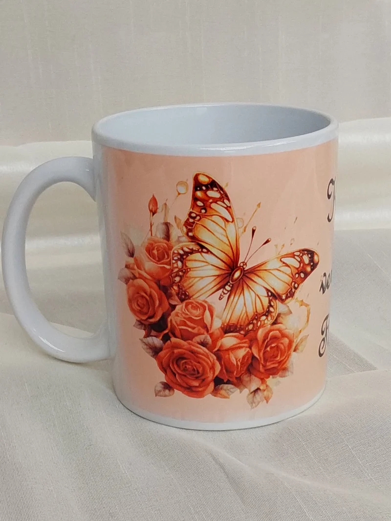 Tasse Schmetterling und Spruch