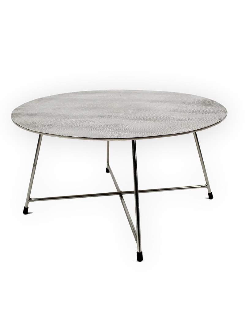 Couchtisch | "Russell"60cm mit Raw Nickel-Finish