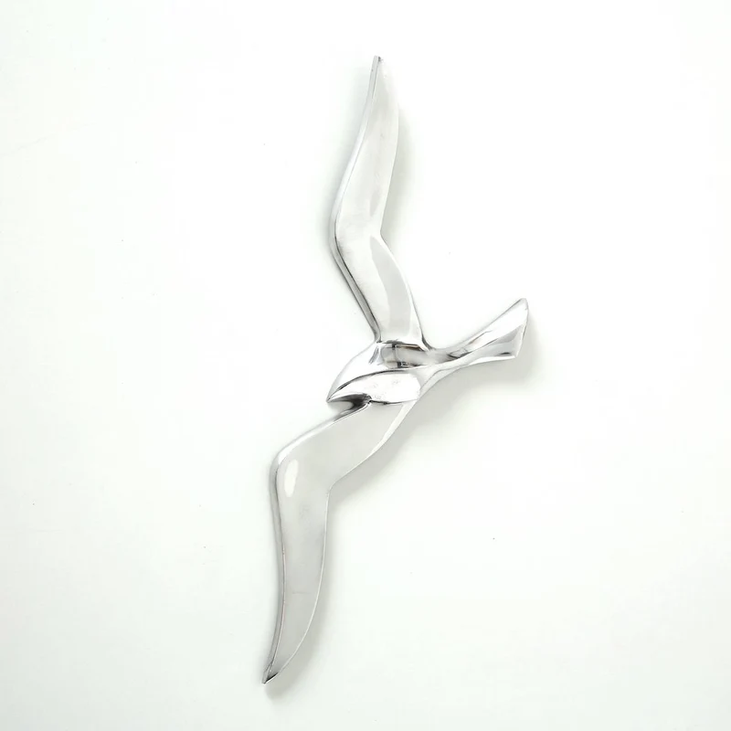 Wand-Deko Möwe Aluminium groß