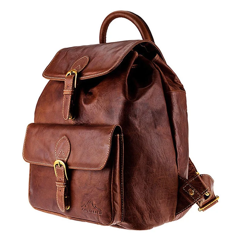 Leder-Rucksack JACOB'S WAY Farbe Brandy