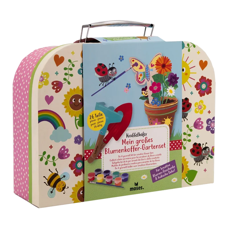 Krabbelkäfer Blumenkoffer-Gartenset für Kinder