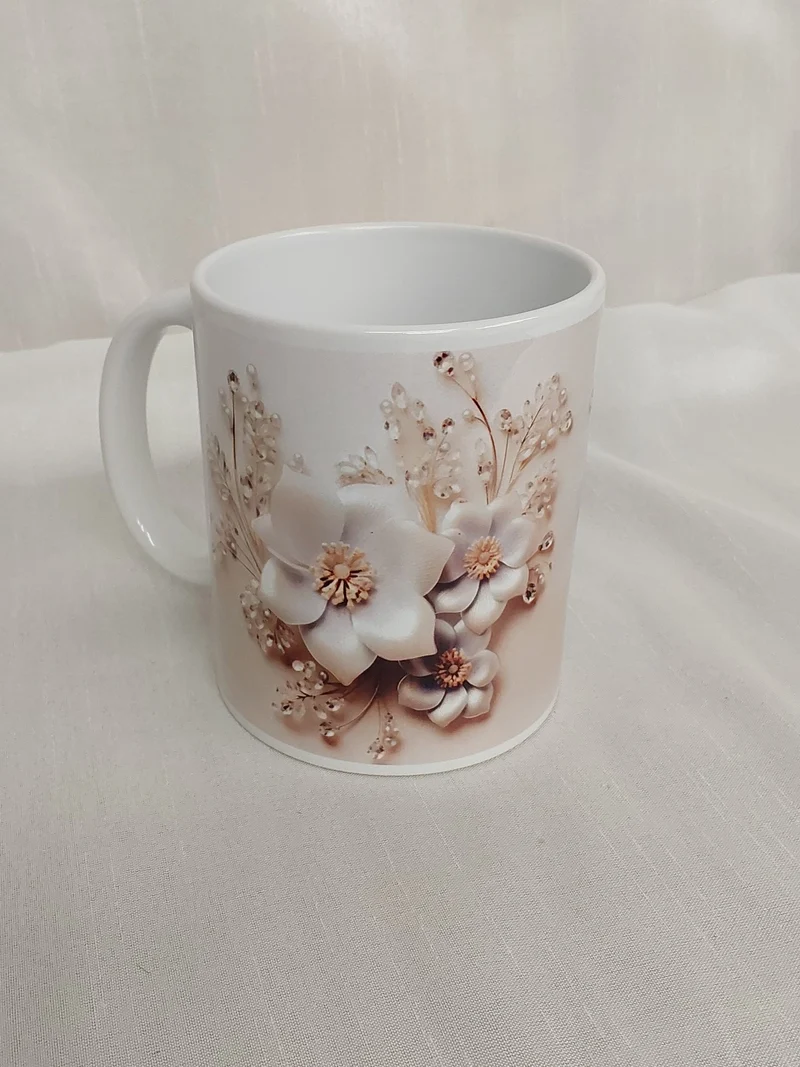 Tasse 3D Blüten