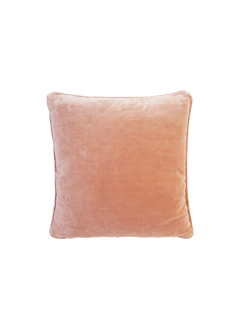 Kissenhülle Velours | UNI dusty rose