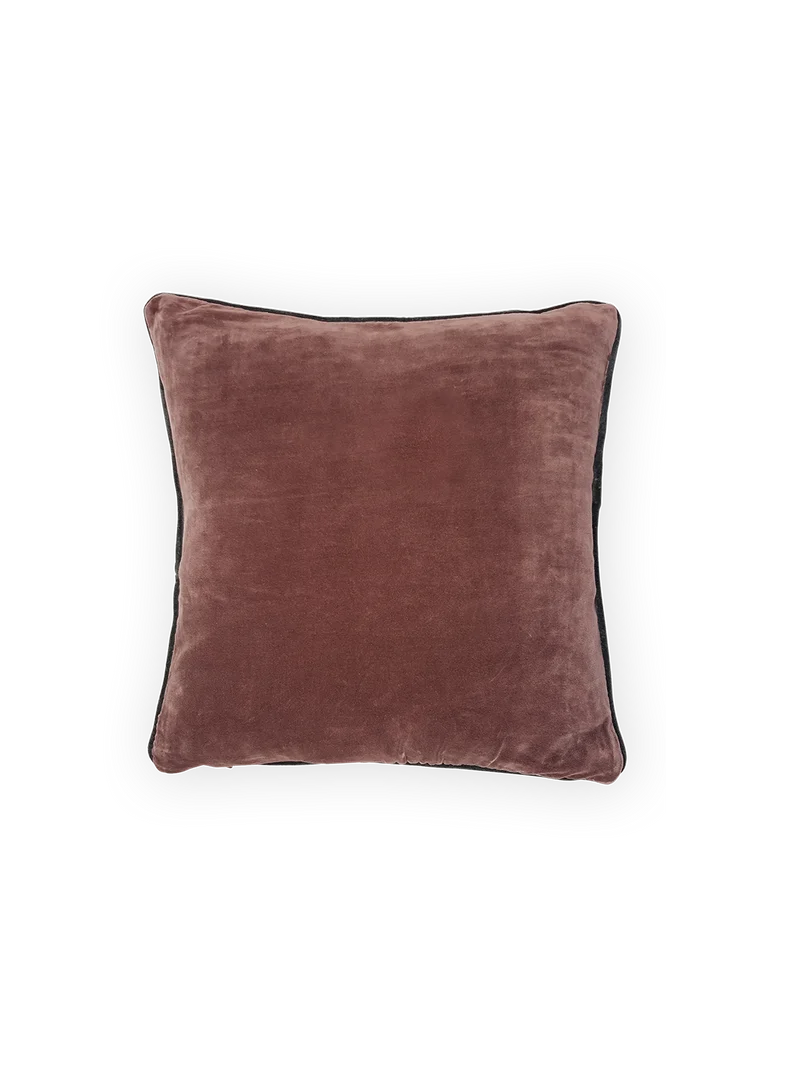 Kissenhülle Velours | CORD burgundy grey