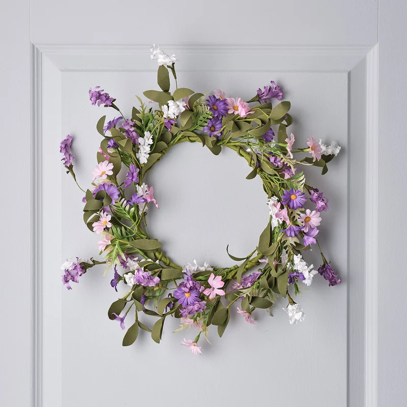 Frühlingskranz mit Wildblumen 45cm