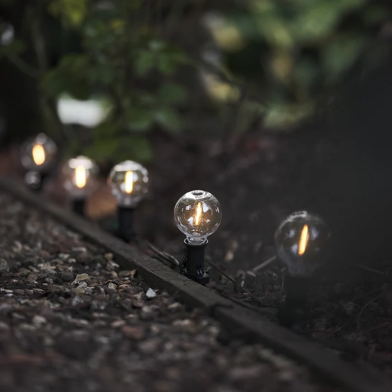 20er LED Solar Girlandenlichter mit Mini-Stäben