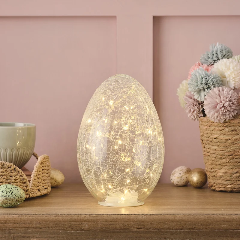 LED Osterei aus Glas