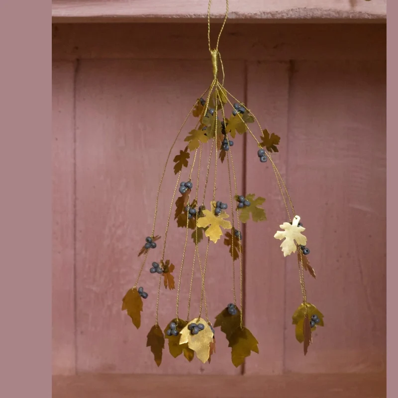 Herbstdeko Zweig Gold