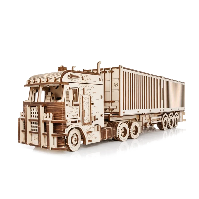 3D-Holzpuzzle Road King LKW mit Container