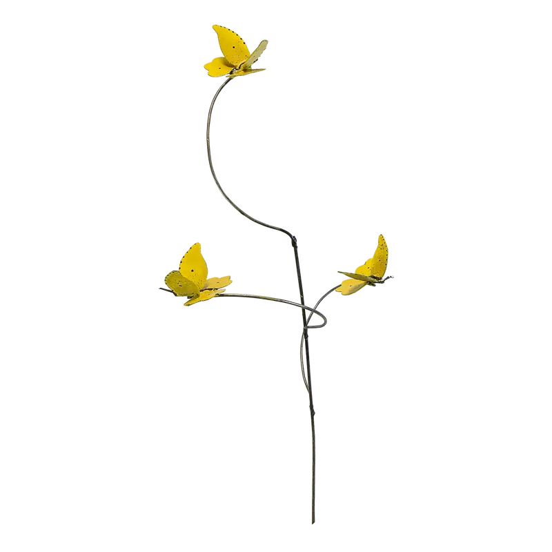Gartenstecker "Schmetterlinge gelb"