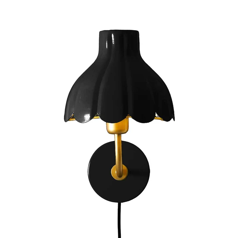 Schwarze Wandlampe