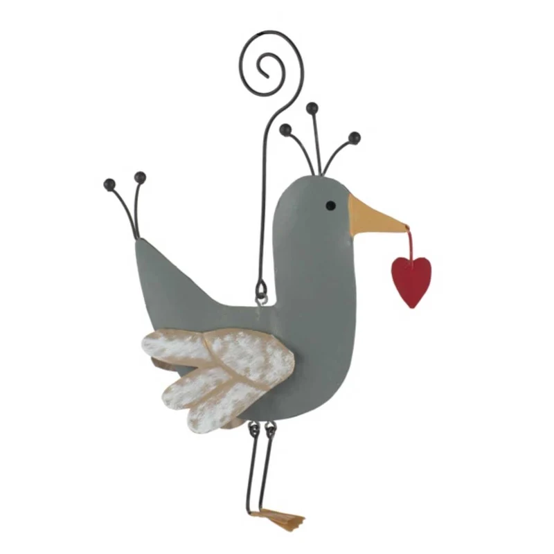 Osterdeko Vogel mit Herz