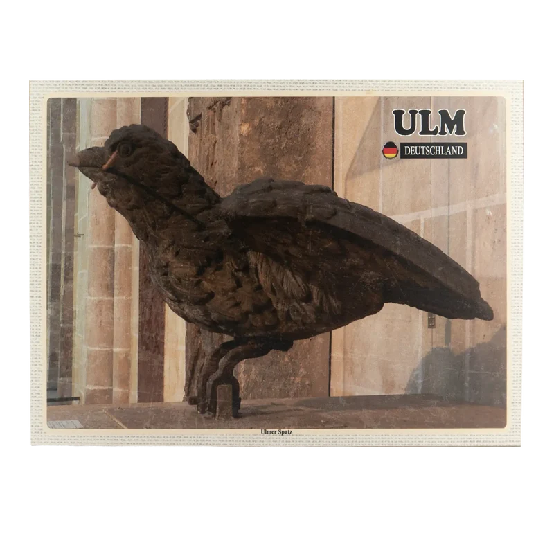 Holzschild Ulmer Spatz