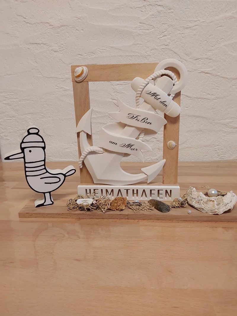 Maritim Deko Anker Möwe Muscheln