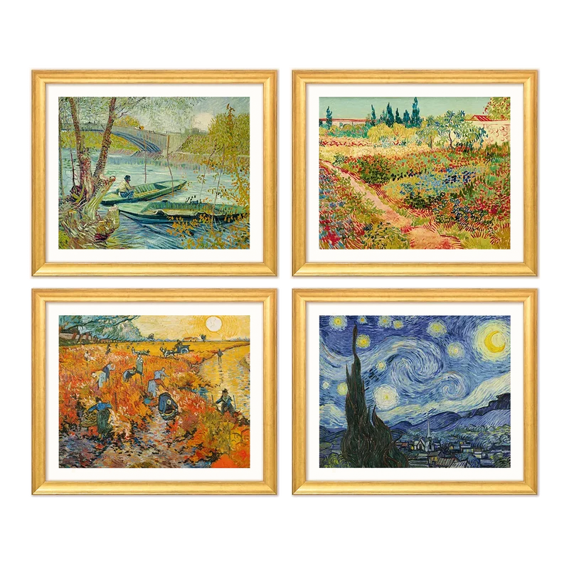 Vier Landschaftsbilder im Set