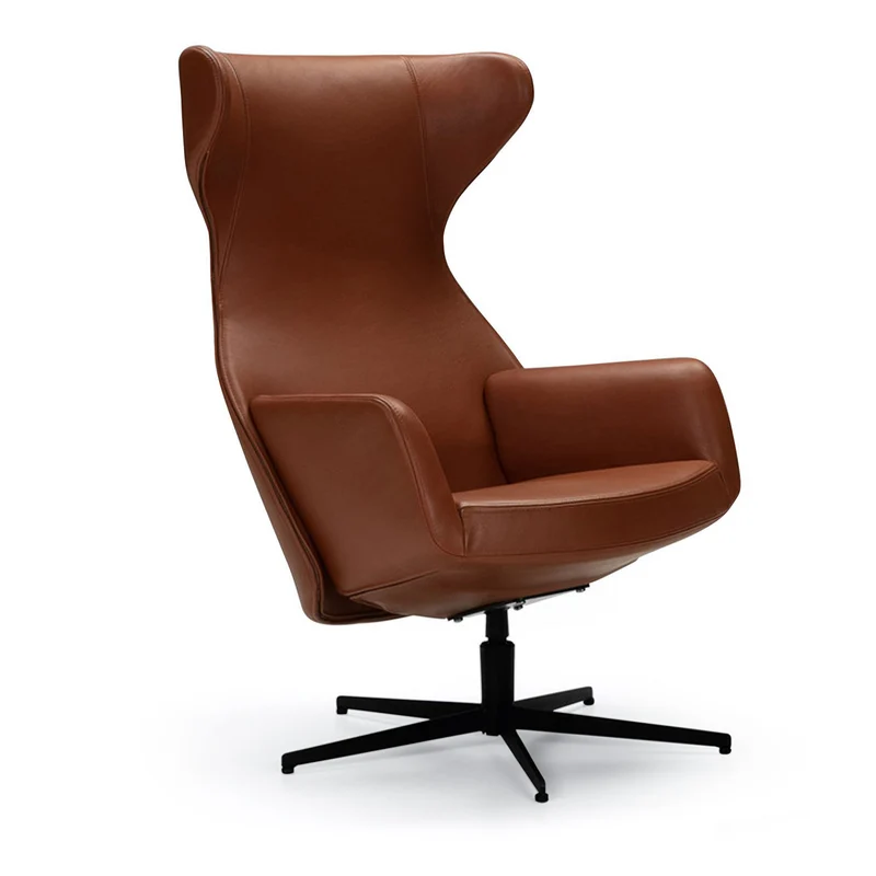 Sessel | Morosa mit Leder in Cognac