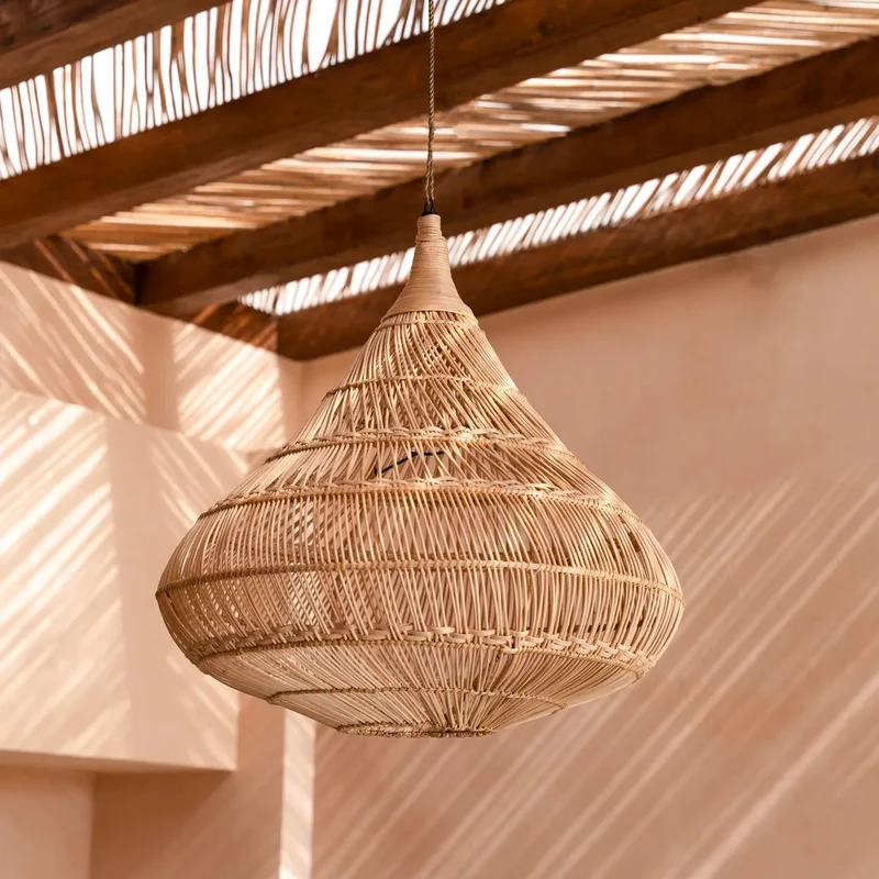 Rattan Lampenschirm Drop