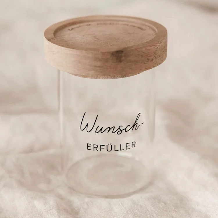 Eulenschnitt Mini Vorratsglas Wunscherfüller schwarz