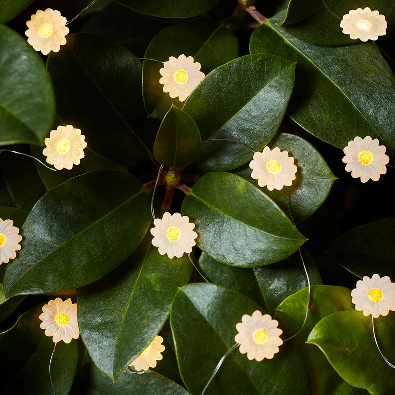 Gänseblümchen Deko Lichterkette 20er