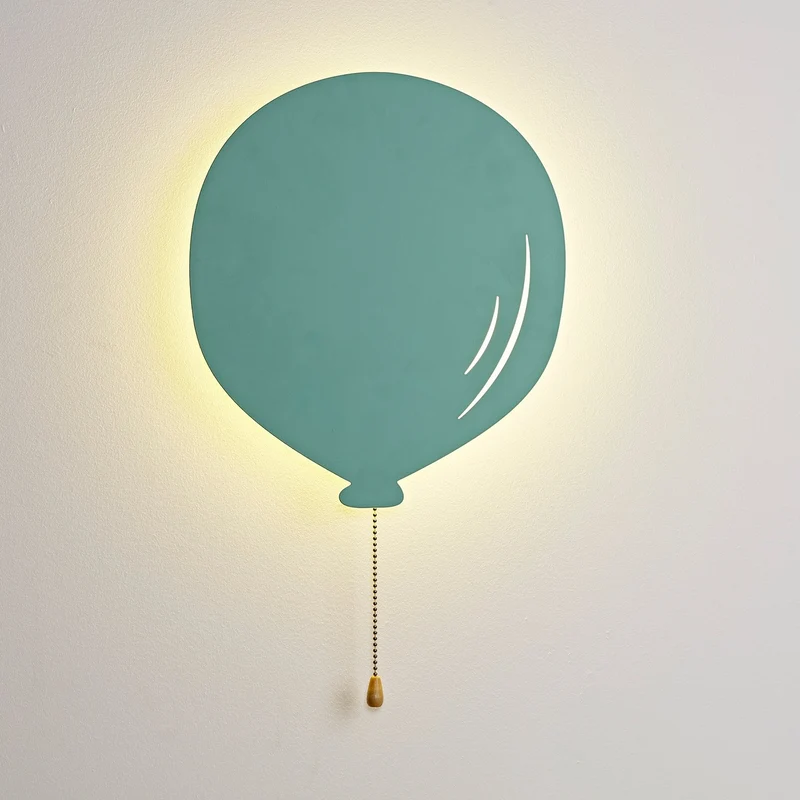 Metall Luftballon Lampe türkis