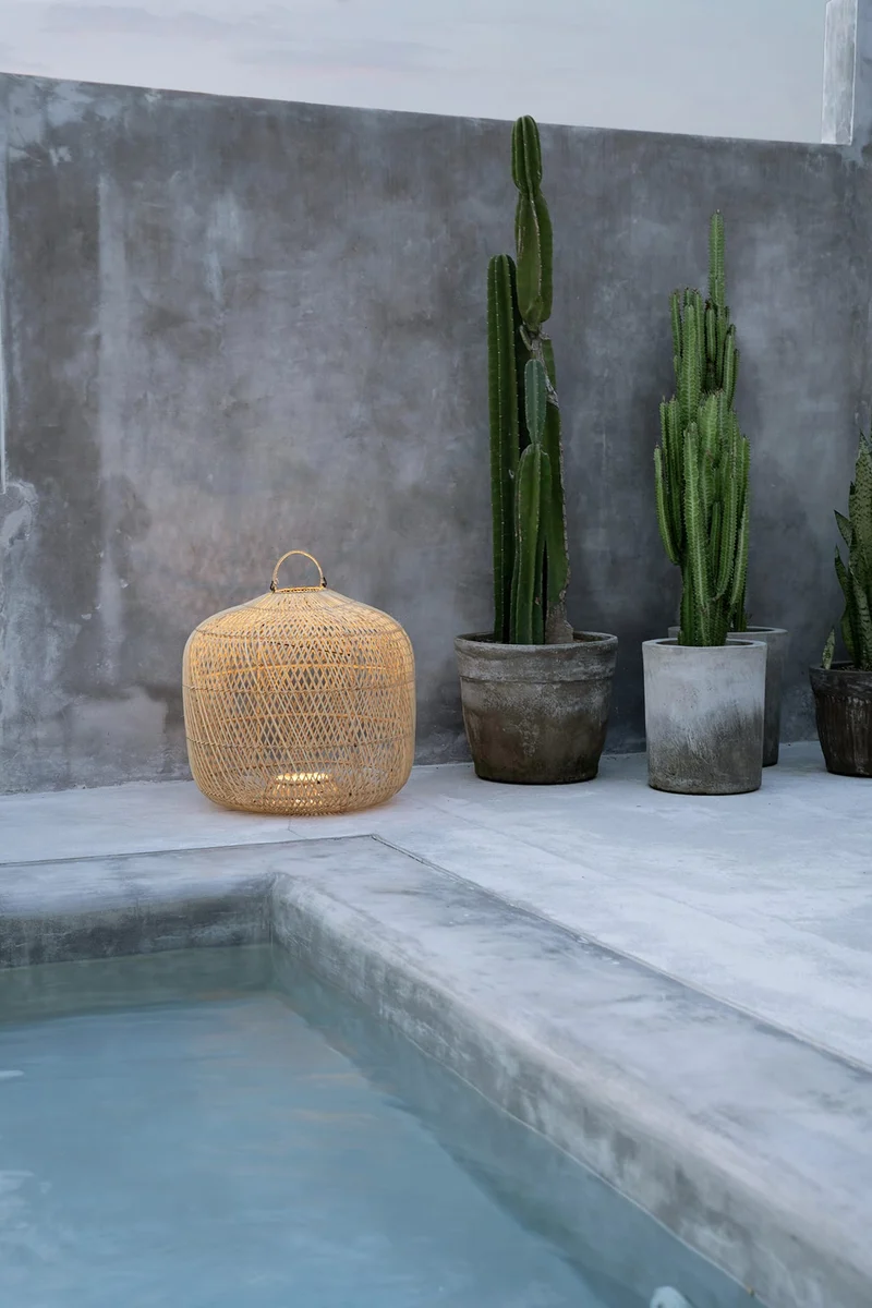 Batu Bolong Lampenschirm Rattan L