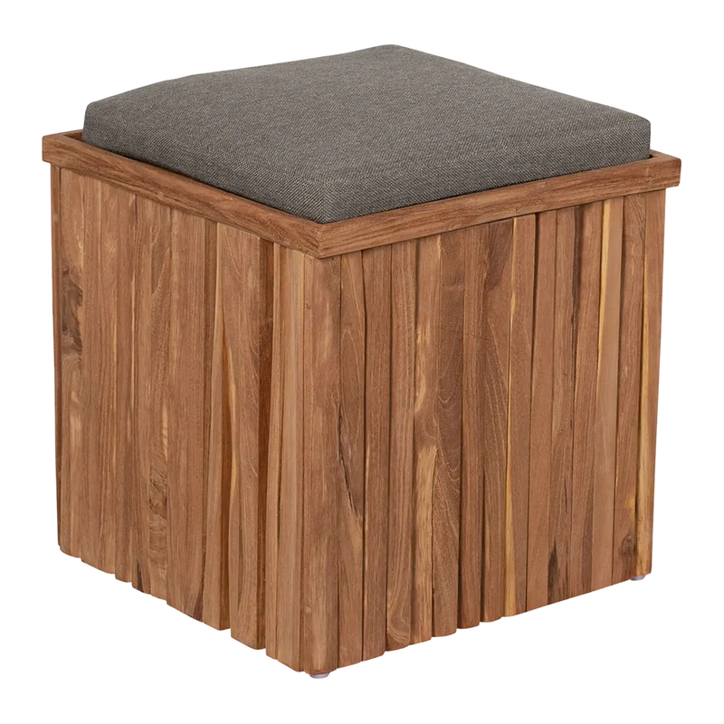 Teak Box Hocker Oxford