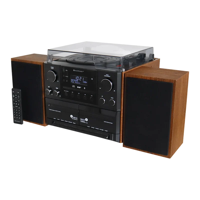 Stereo Musikcenter mit Radio, Plattenspieler, Bluetooth