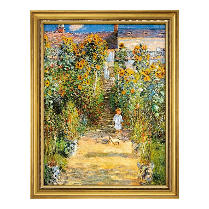 Bild "Le Jardin de Monet à Vétheuil", 1881 gerahmt