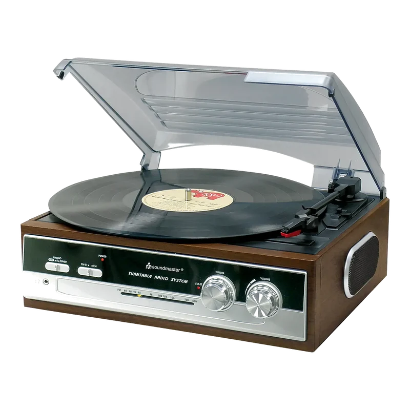 Retro Plattenspieler mit UKW Stereoradio