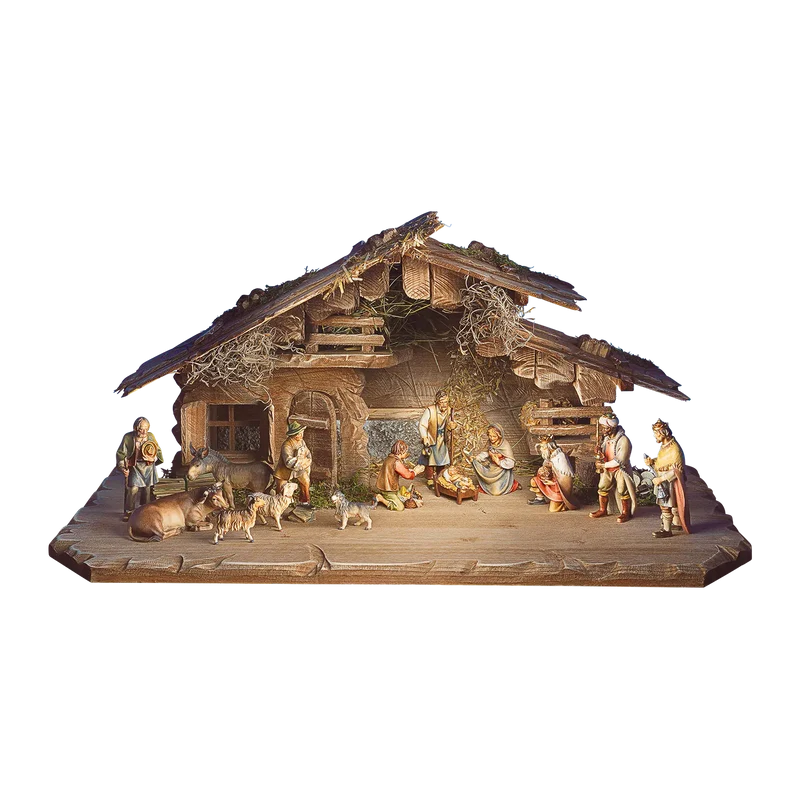 Holzschnitzkunst "Die Ulrich Hirten-Krippe", 15-teilig