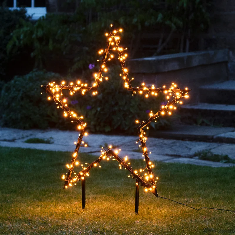 90cm Cluster LED Stern Warmweiß