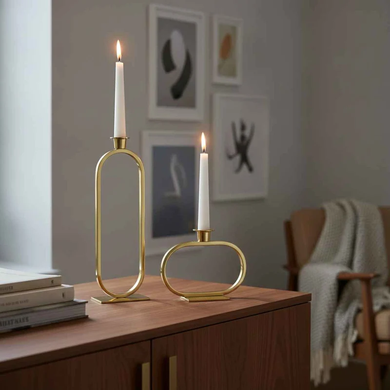Kerzenhalter Gold Ellipse S
