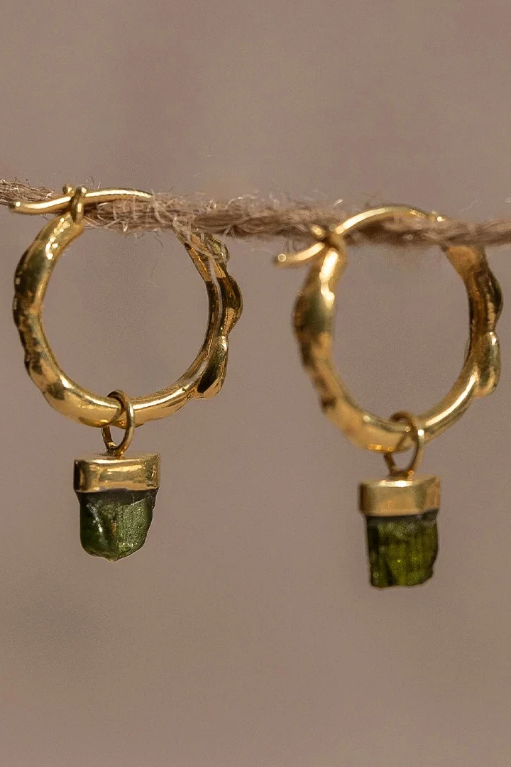 Silber oder Gold Tourmaline Ohrringe