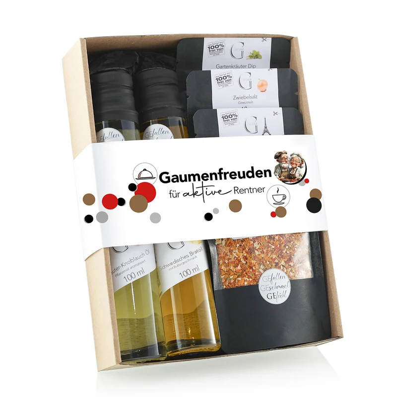 Gaumenfreuden für aktive Rentner – Geschenkset