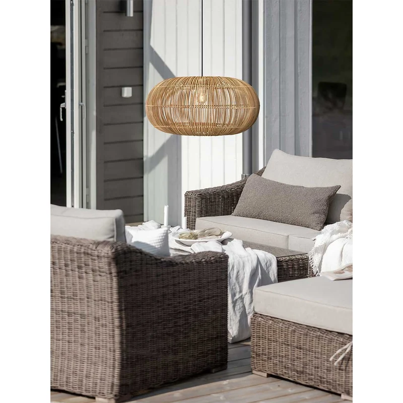 Terrassenlampe aus Rattan Zuri