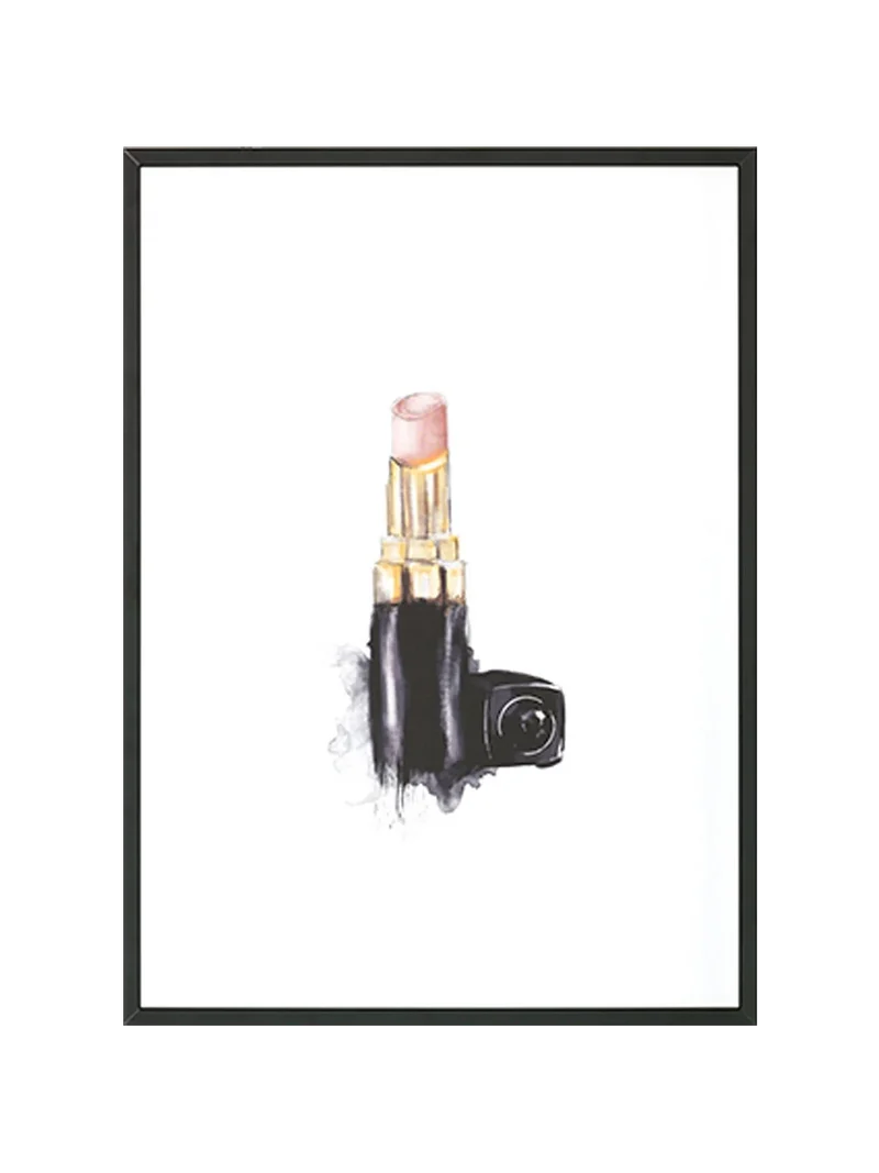 Bild im Rahmen | Lipstick - Gemälde (50cm x 70cm)