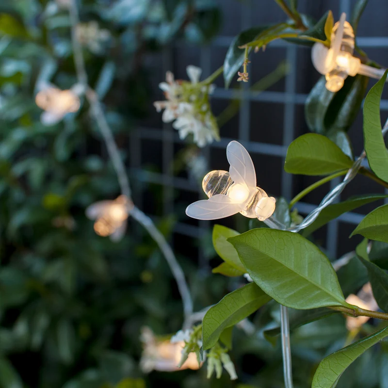Solarbetriebene Bienen-Lichterkette mit 20 LEDs