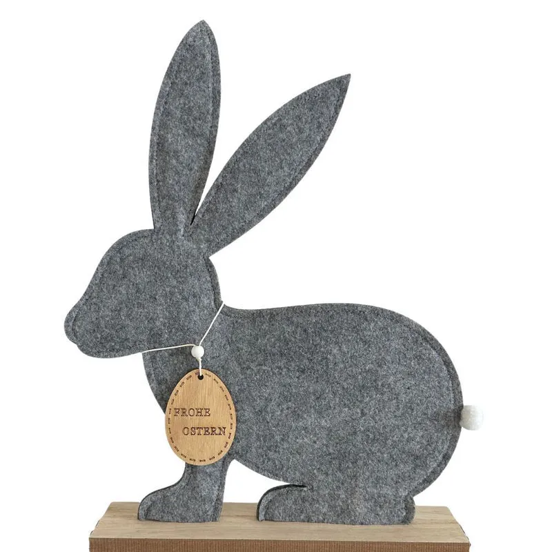 Dekoaufsteller Filzhase Frohe Ostern