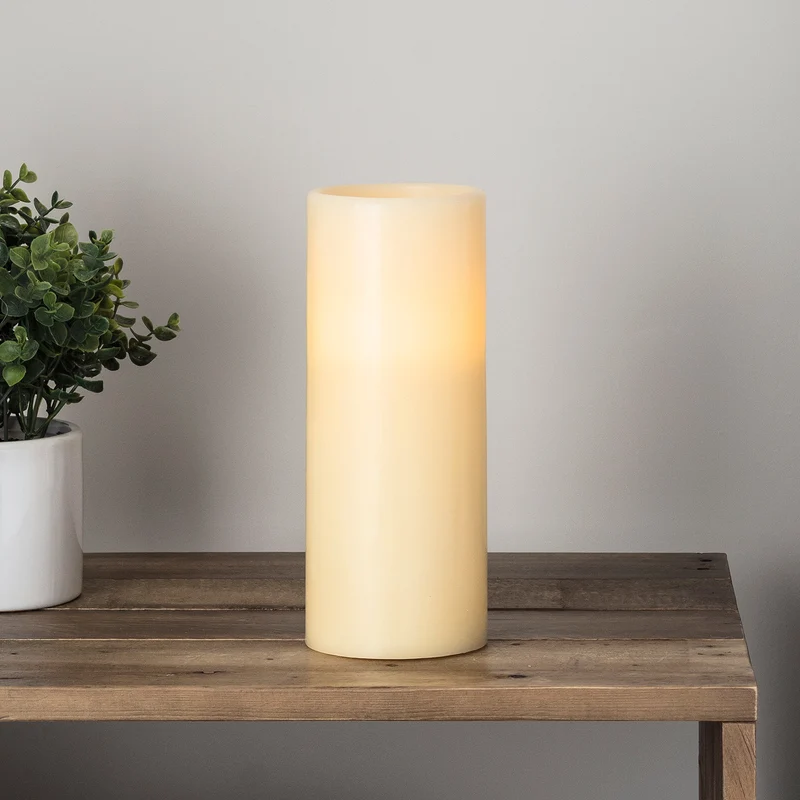 LED Kerze Echtwachs Timer 25cm