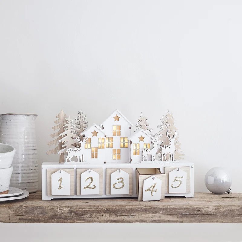 Holzadventskalender zum Befüllen Nordic House